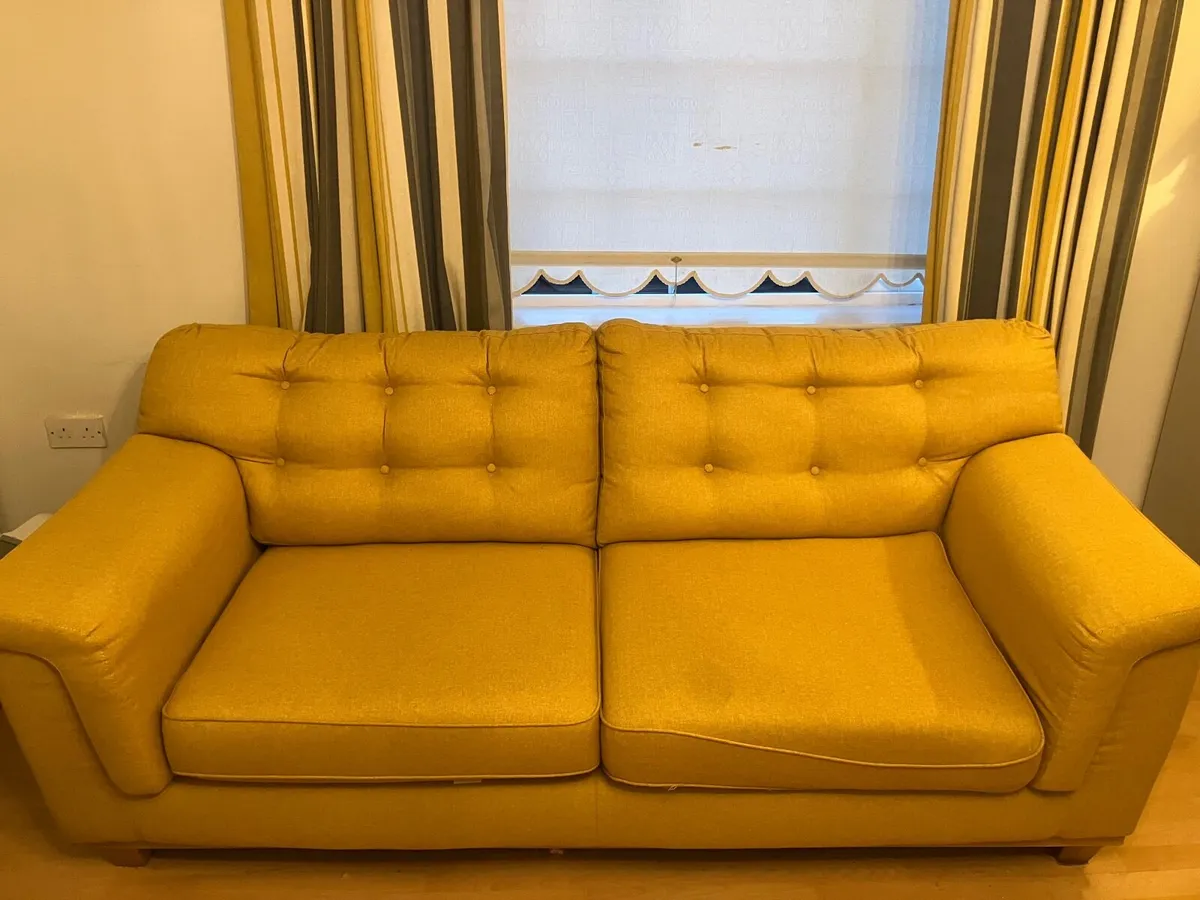Fjord Mustard Yellow 3 Seater Sofa