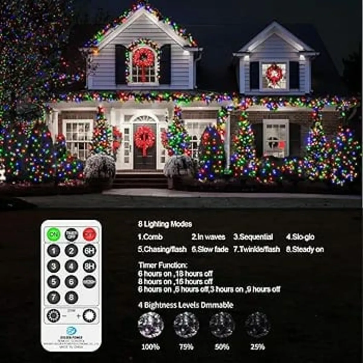 50 M 500 LED Fairy Lights Plug in Outdoor Christma - Image 3