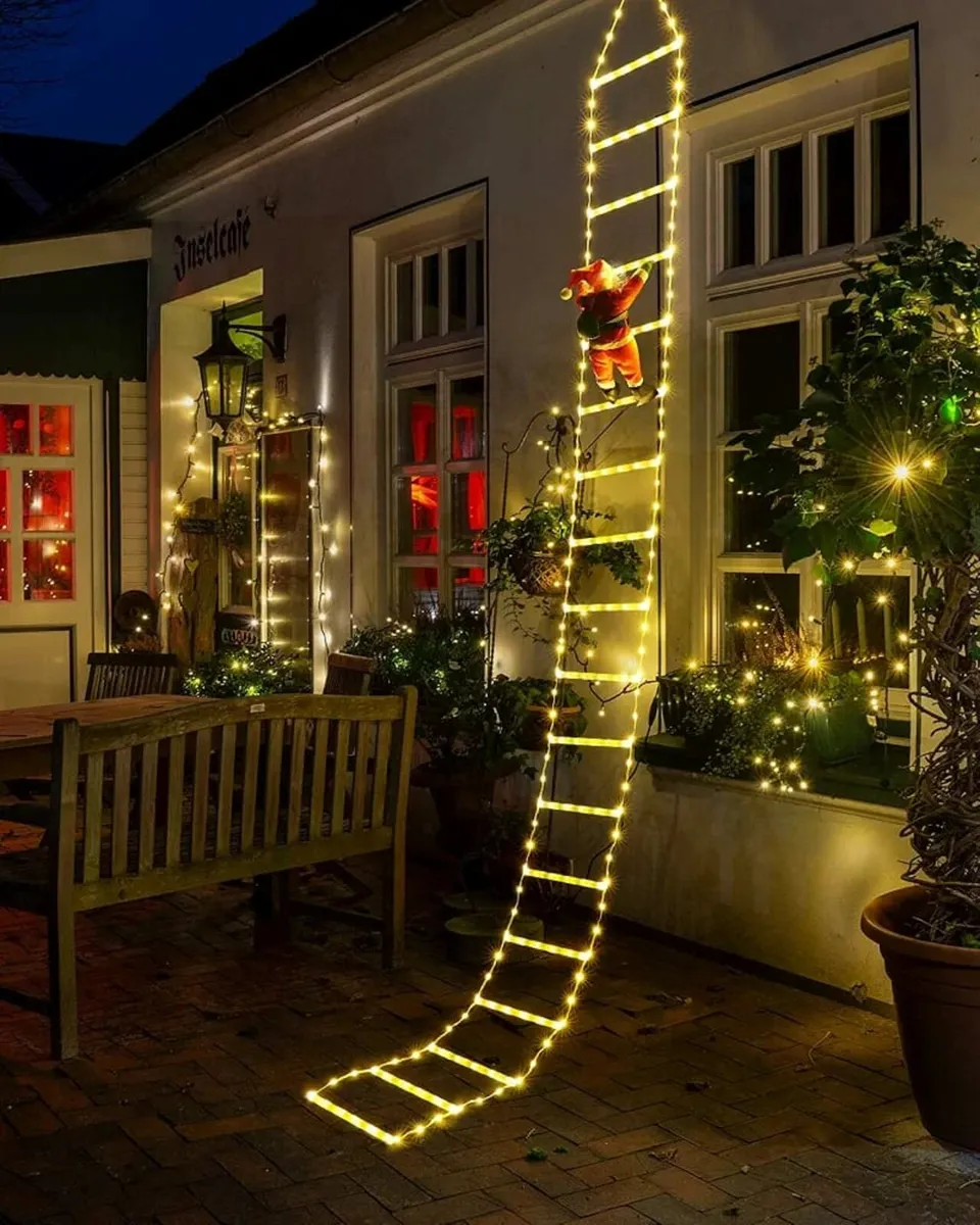 9.9Ft Christmas Ladder Lights with Santa Claus - 3 - Image 2
