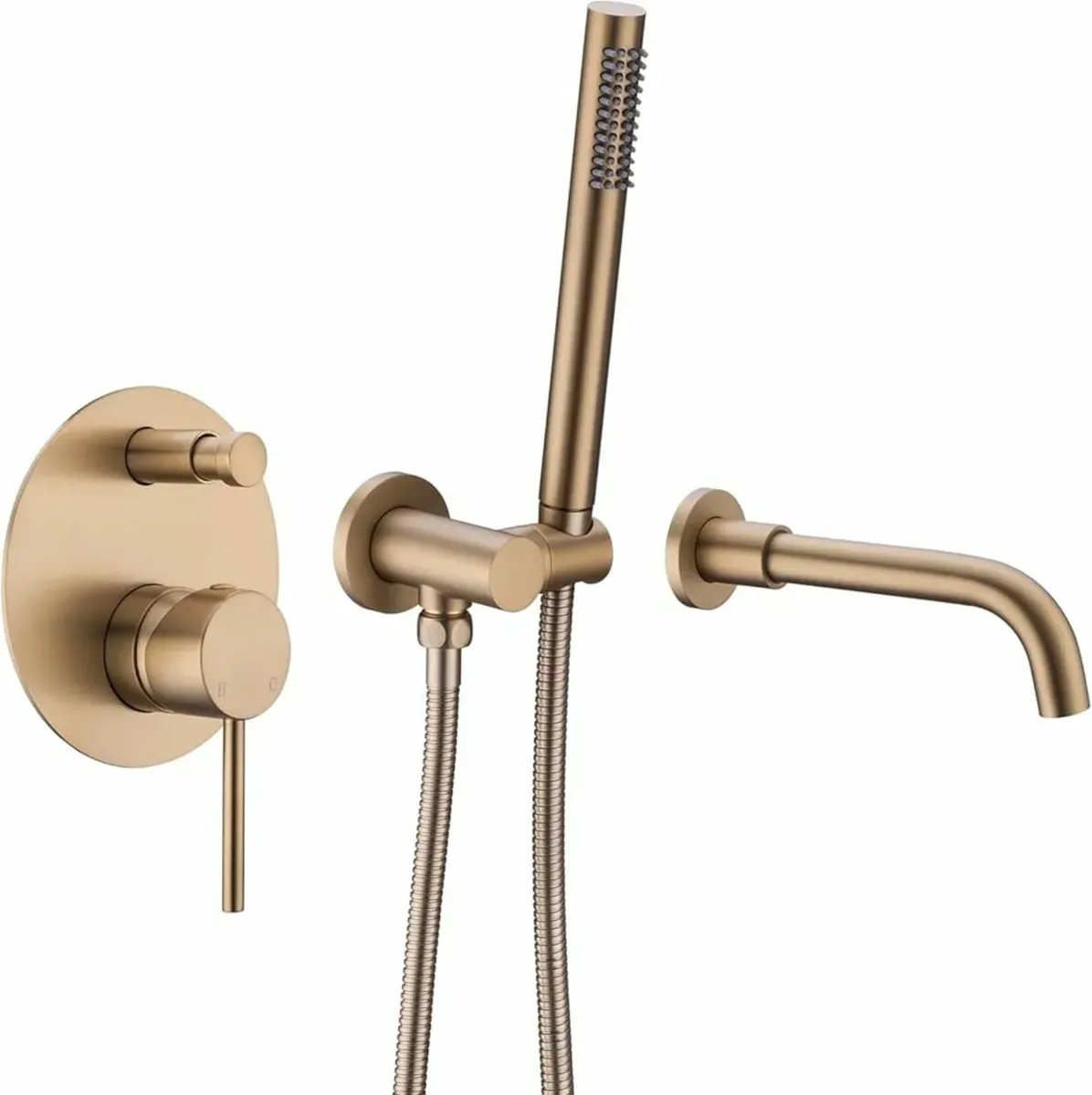 Bathroom Brass Bathtub Mixer Taps Bath Filler Spou - Image 1