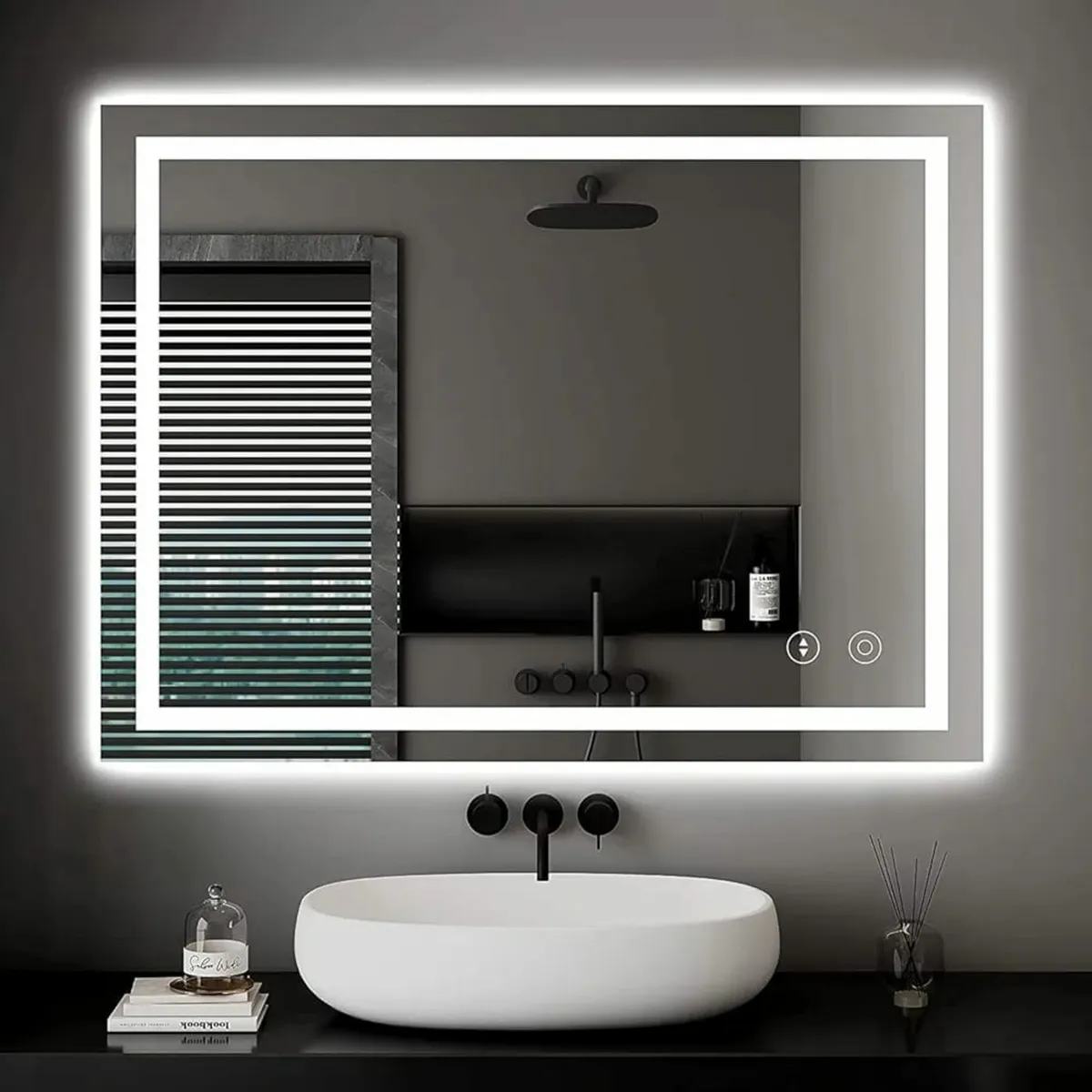 Bathroom Mirror with LED Lights, 500 * 700 MM Illu - Image 1