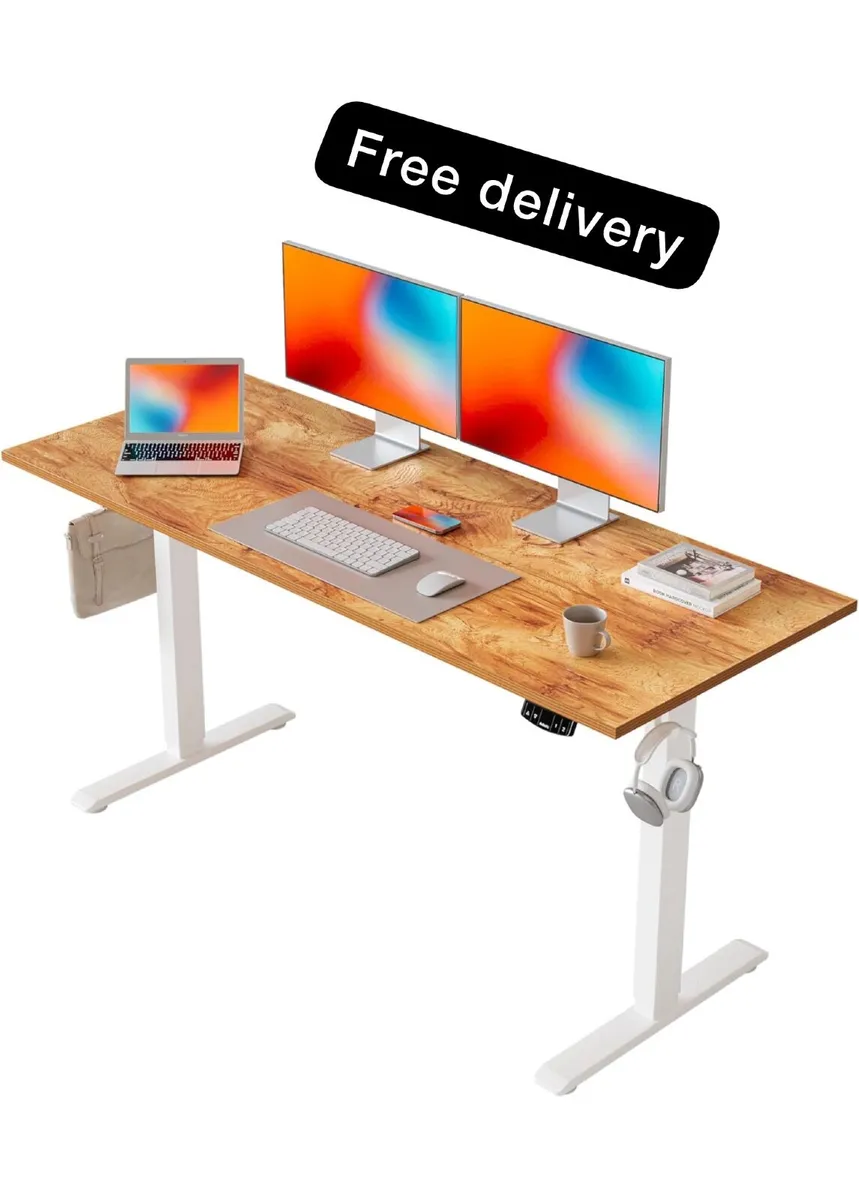 Electric Standing Desk, 140 x 60 cm Height Adjusta - Image 1
