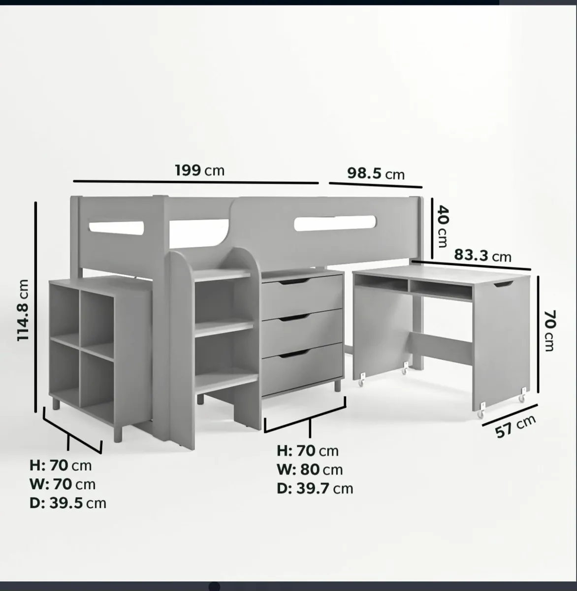 Mid sleeper bed - Image 2