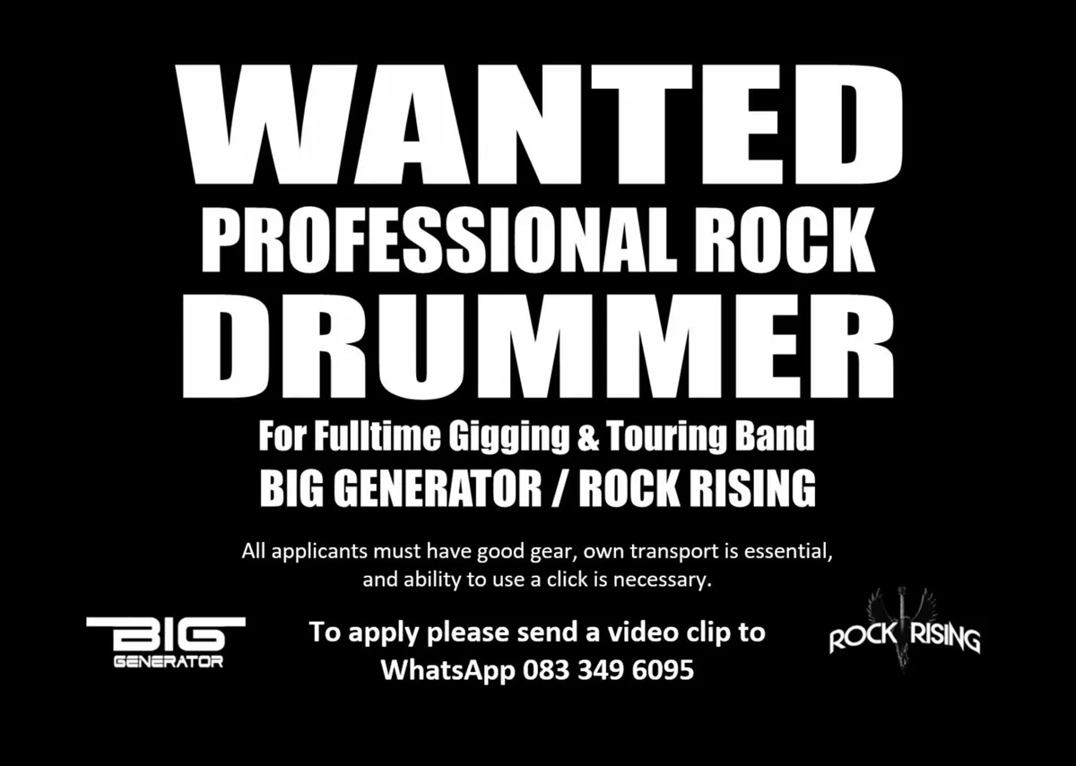 Wanted - Professional Rock Drummer - Image 1