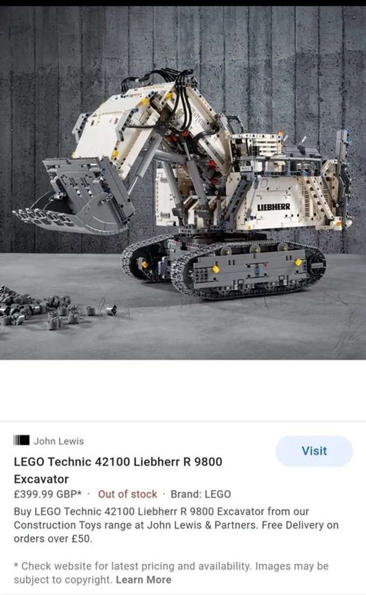 LEGO TECHNIC Liebherr R 9800 Excavator - Image 1
