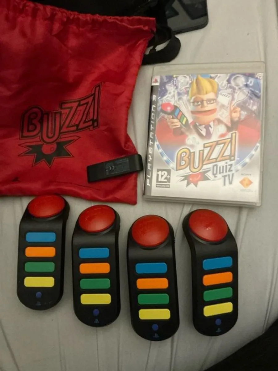 Buzz tv quiz with buzzers, Assassins creed II & tiger woods 09 - Image 1