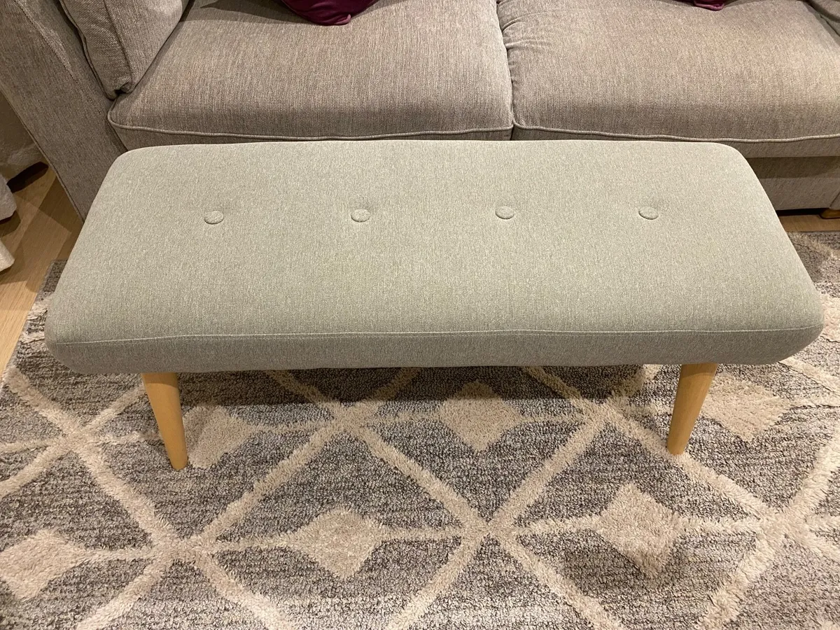 2 Grey fabric benches perfect condition €50 each