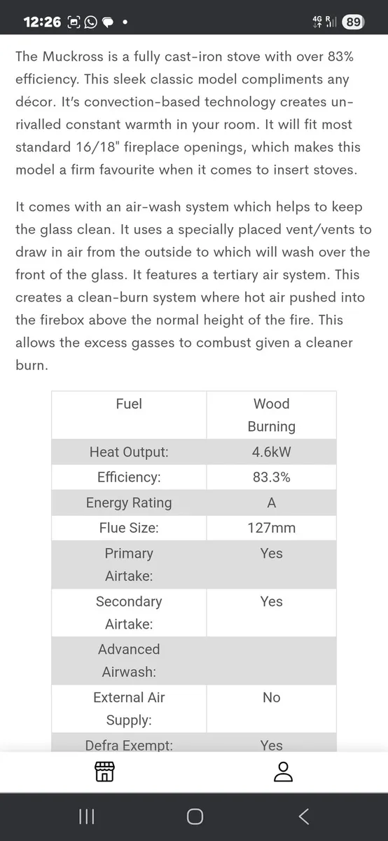 HENLEY MUCROSS INSERT STOVE - Image 4