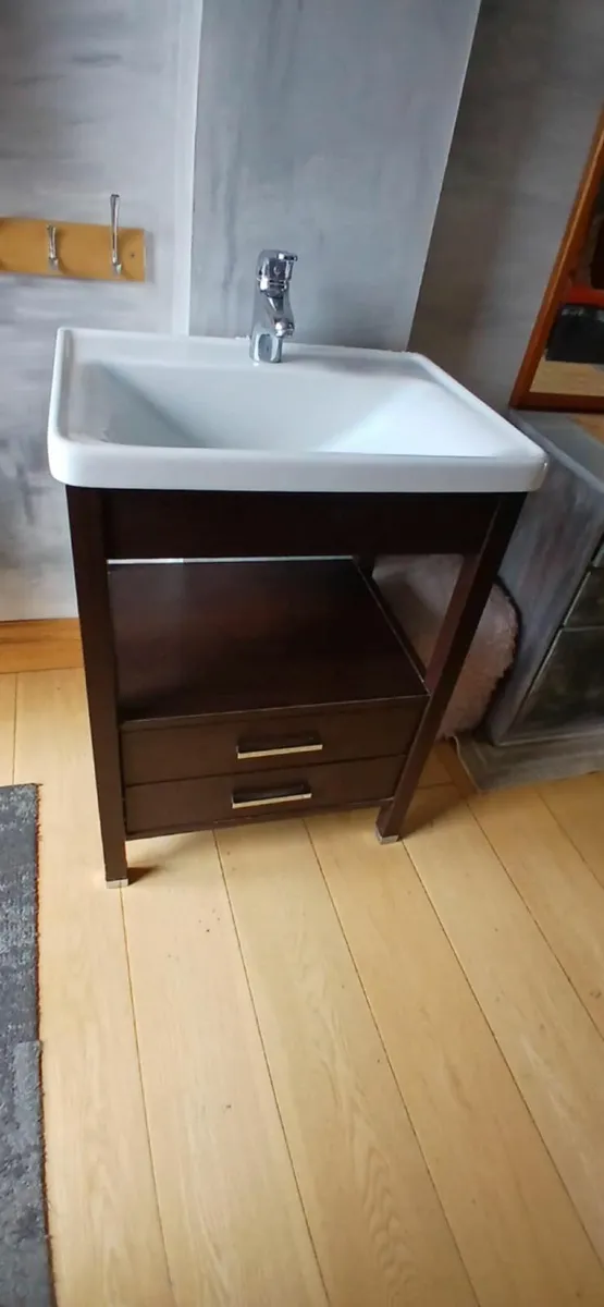 bathroom sink with cabinet - Image 1