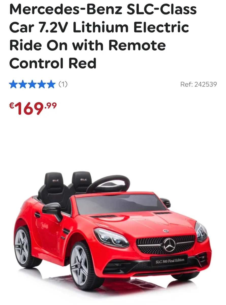 Mercedes-Benz SLC Electric Ride On Car 7.2v - Image 2