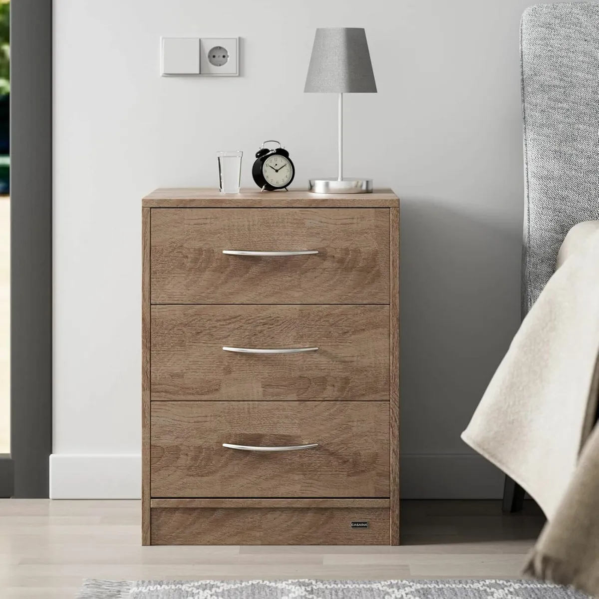 Set of 2 bedside lockers bedside drawers bedside t - Image 3