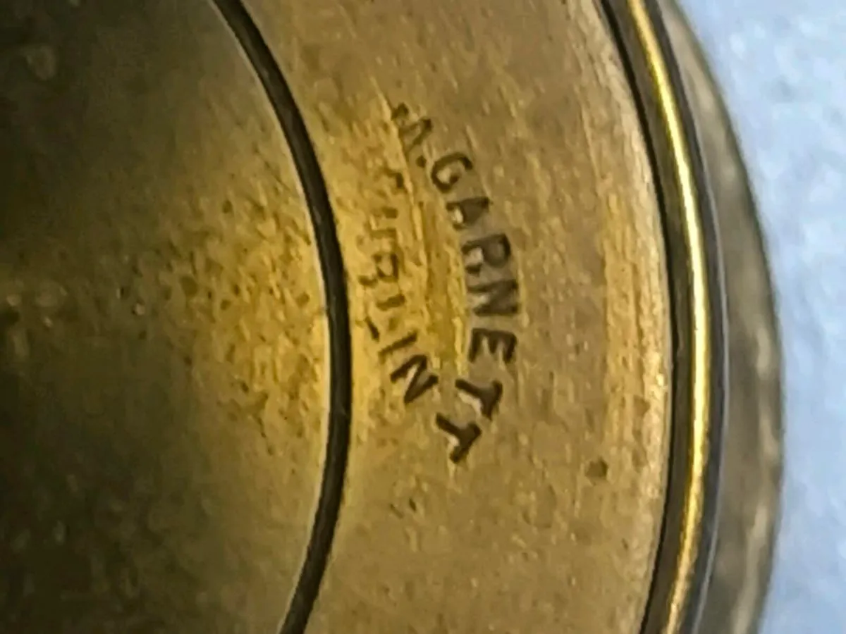 Antique/vintage M.Garnett of Dublin brass reel 2 - Image 2