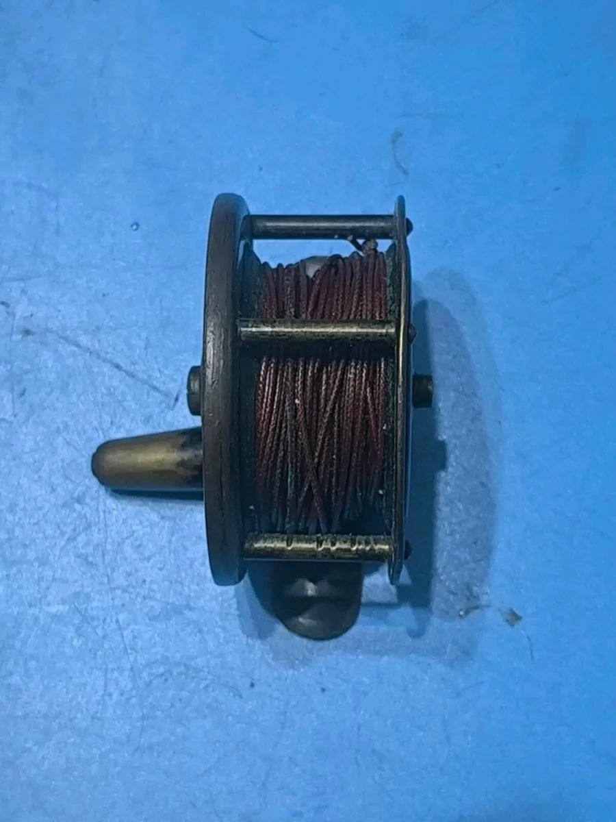 Antique/vintage M.Garnett of Dublin brass reel 2 - Image 3