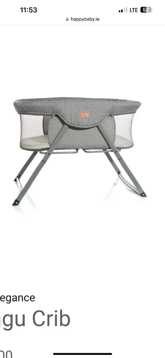 Kangu Baby Elegance Foldable Crib/Travel Cot - Image 1