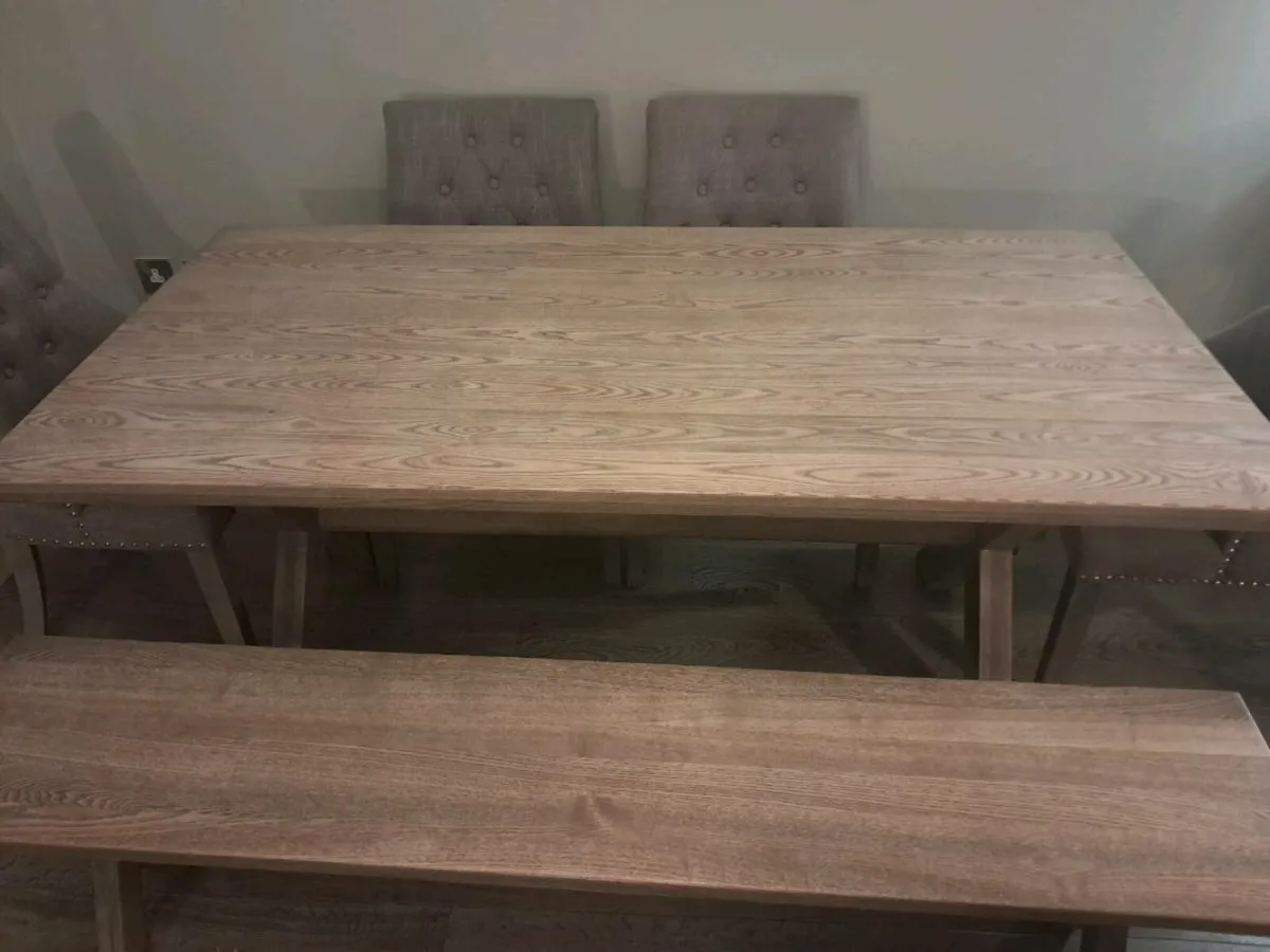 Table, Chairs with Seating Bench - Image 2