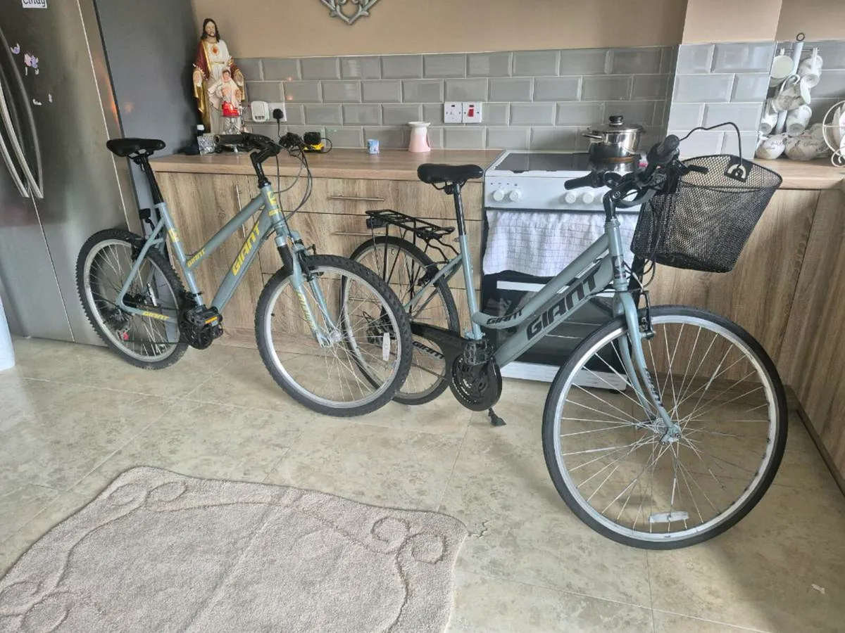 JOB LOT OF 2 BIKES  ADULTS GIANT EXPRESSION HYBRID - Image 1