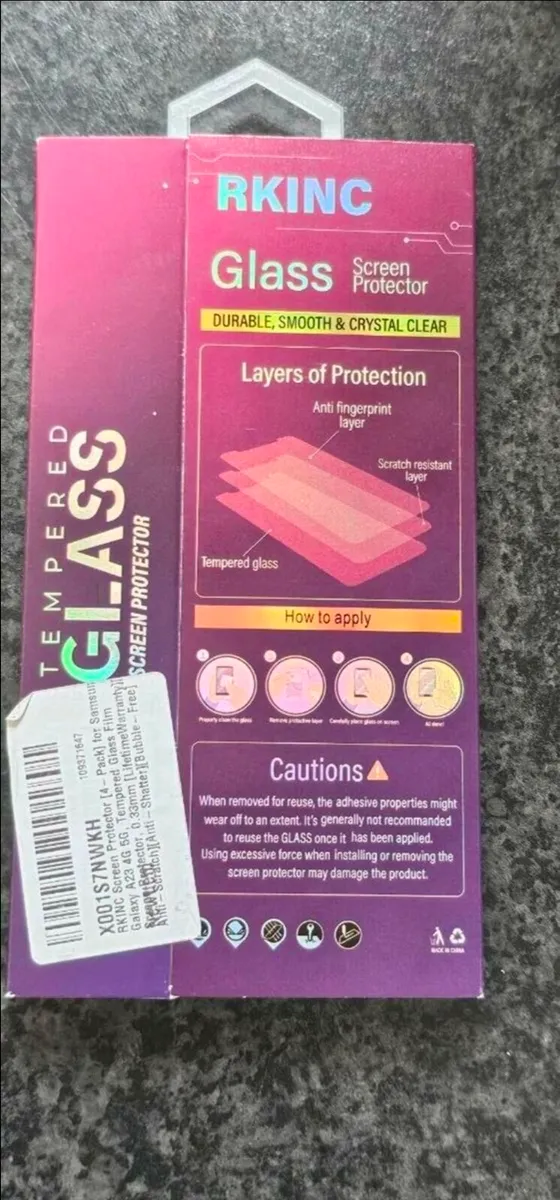 3 brand new samsung glass screen protector - Image 2