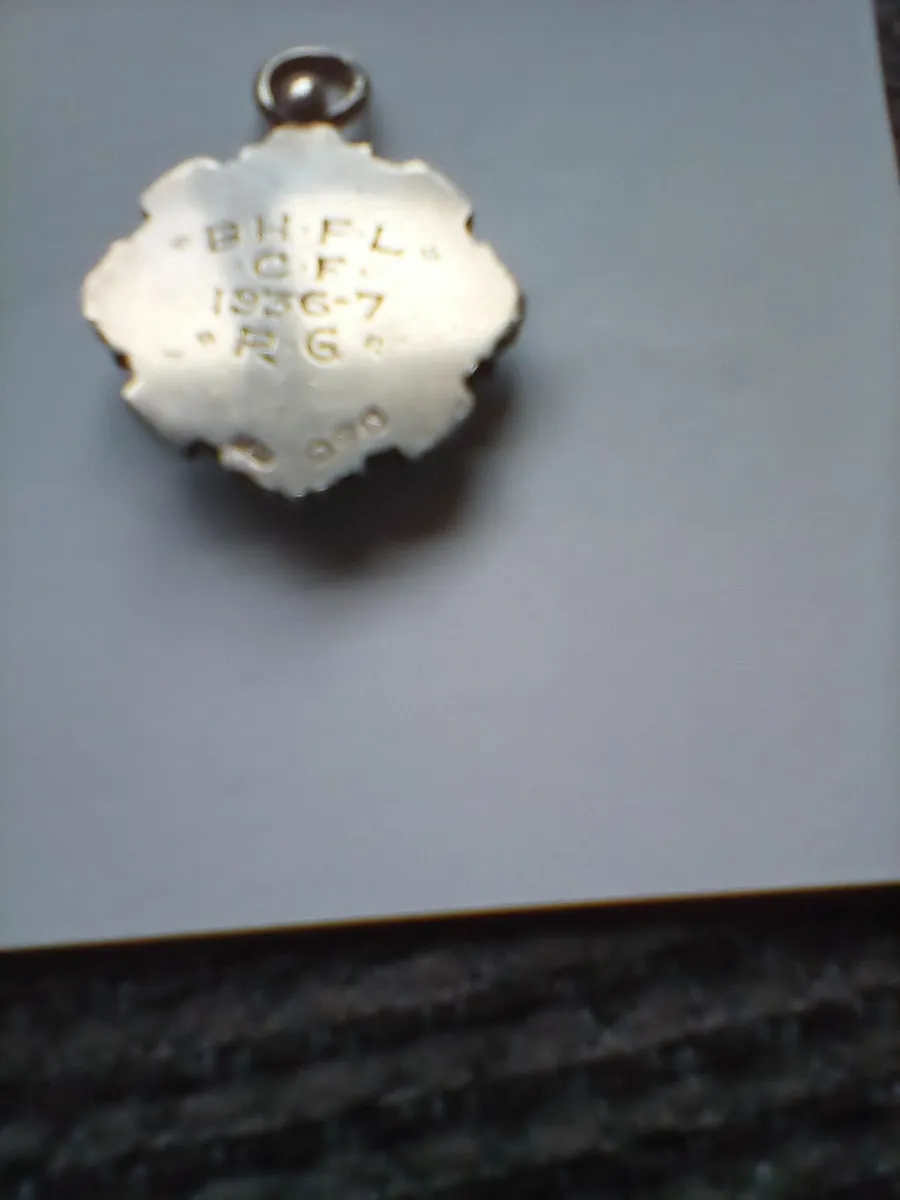 collectable old football medal silver - Image 3