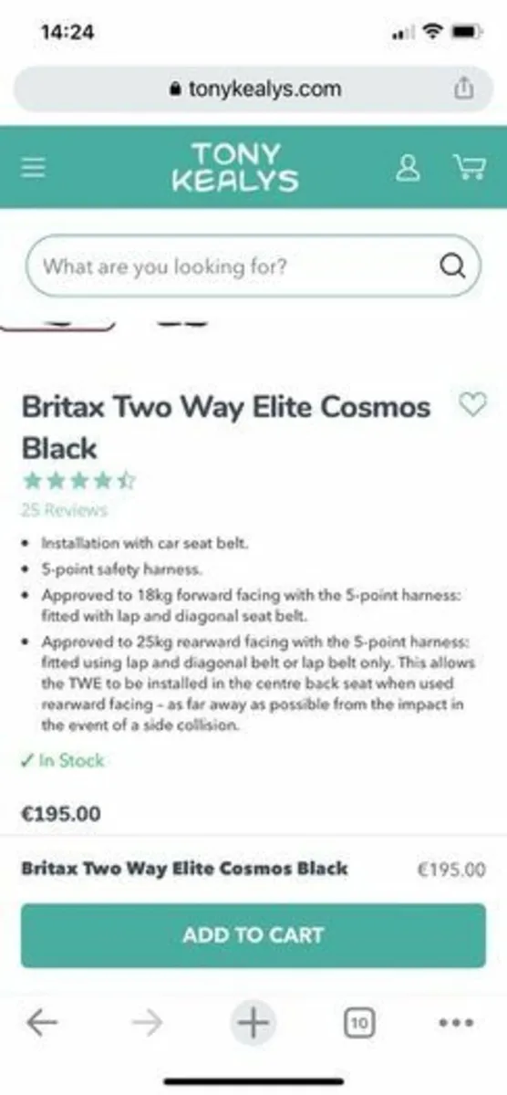 Britax Two Way Elite Extend Rear Facing Car Seat - Image 2