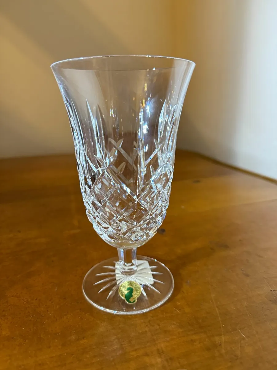 4 Waterford Glass Araglin Iced Tea Glasses in box - Image 1