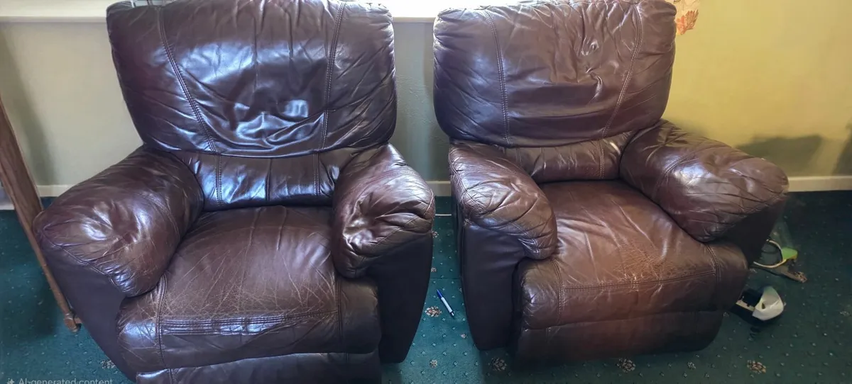 Leather sofas - Image 1