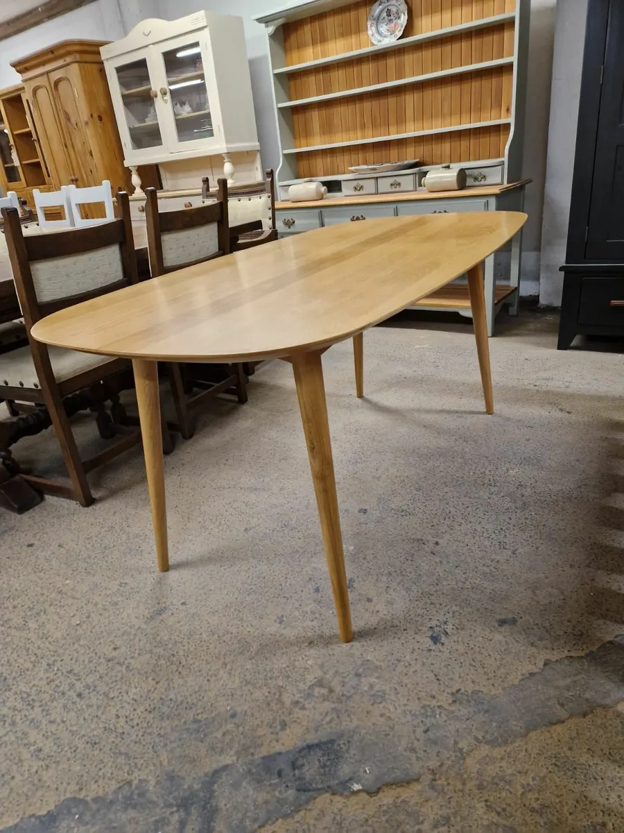 Retro style light solid oak table - Image 1