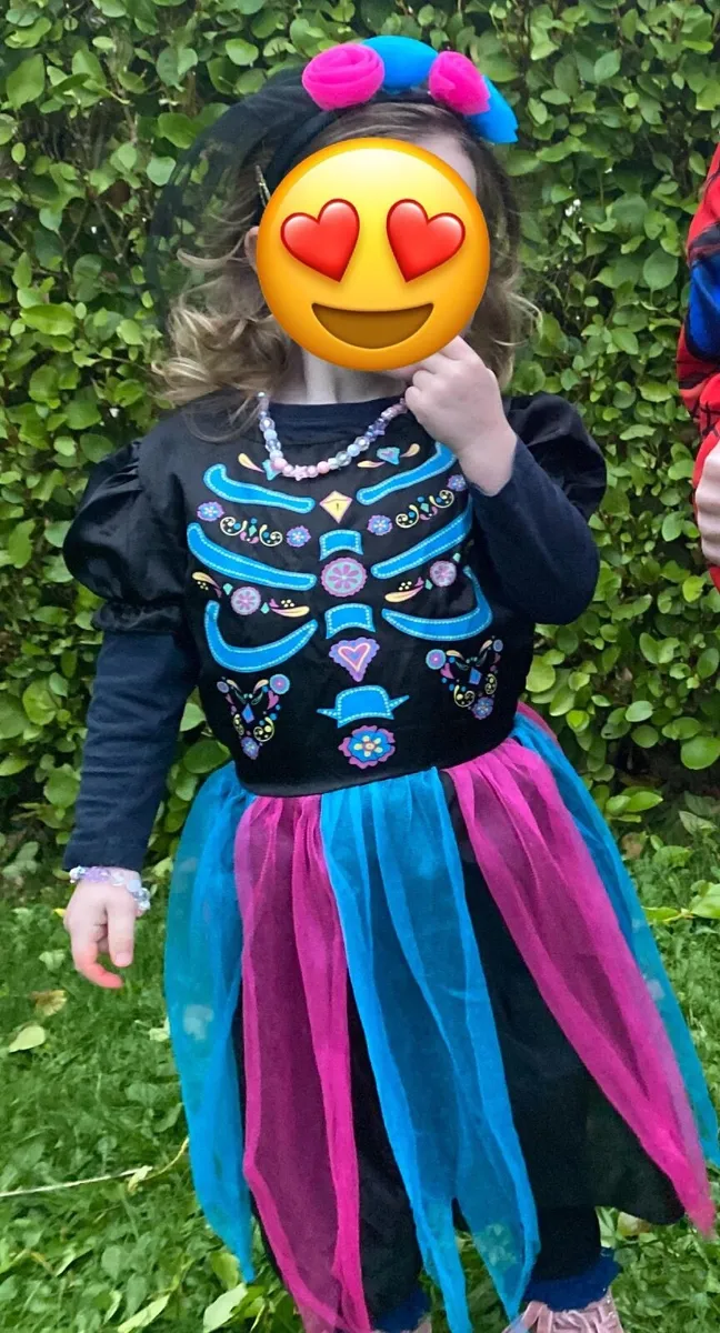 Girls Day of the Dead Costume - Image 1