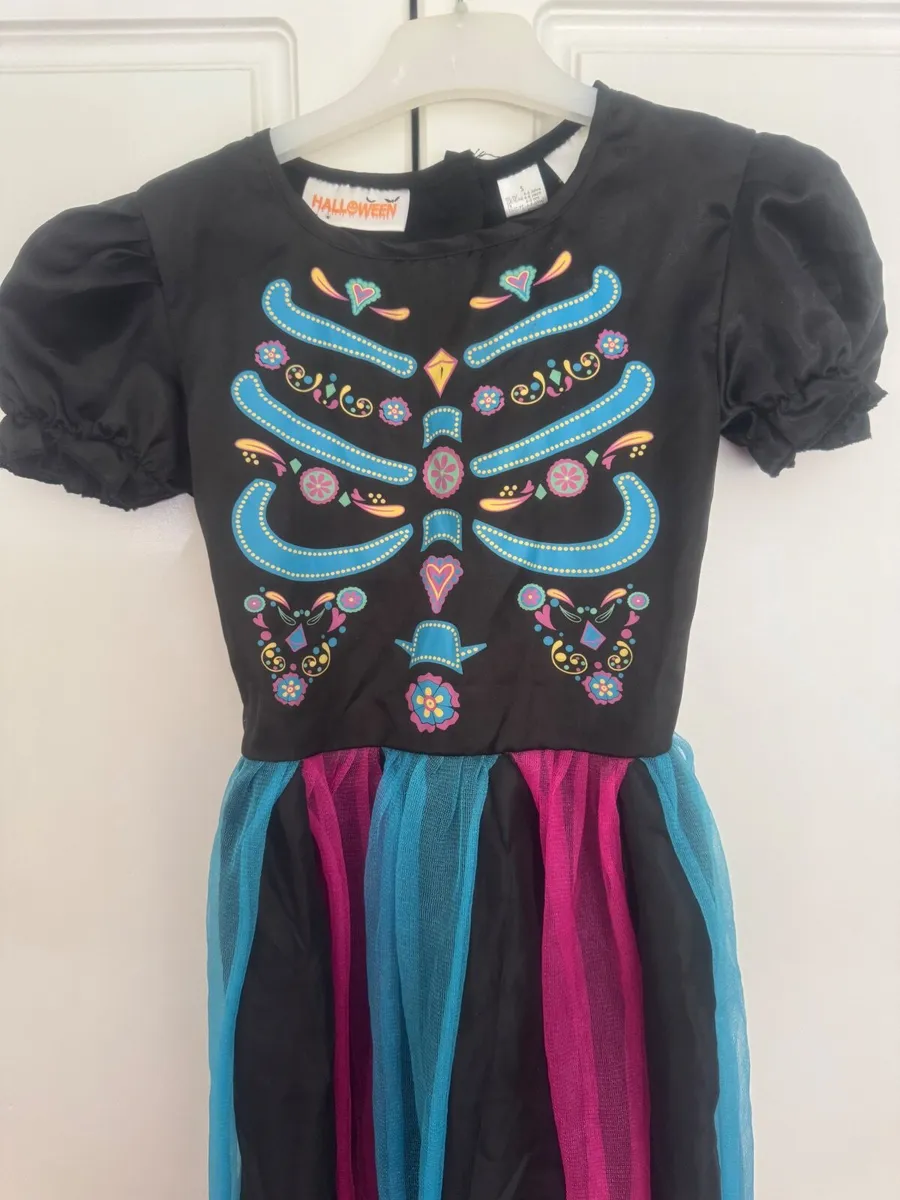 Girls Day of the Dead Costume - Image 4