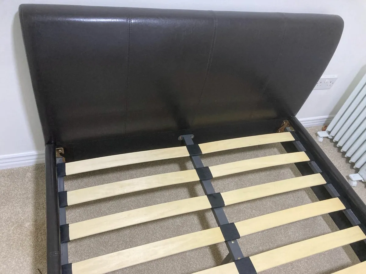 Leatherette Bed Frame - Small Double (4ft) - Image 2