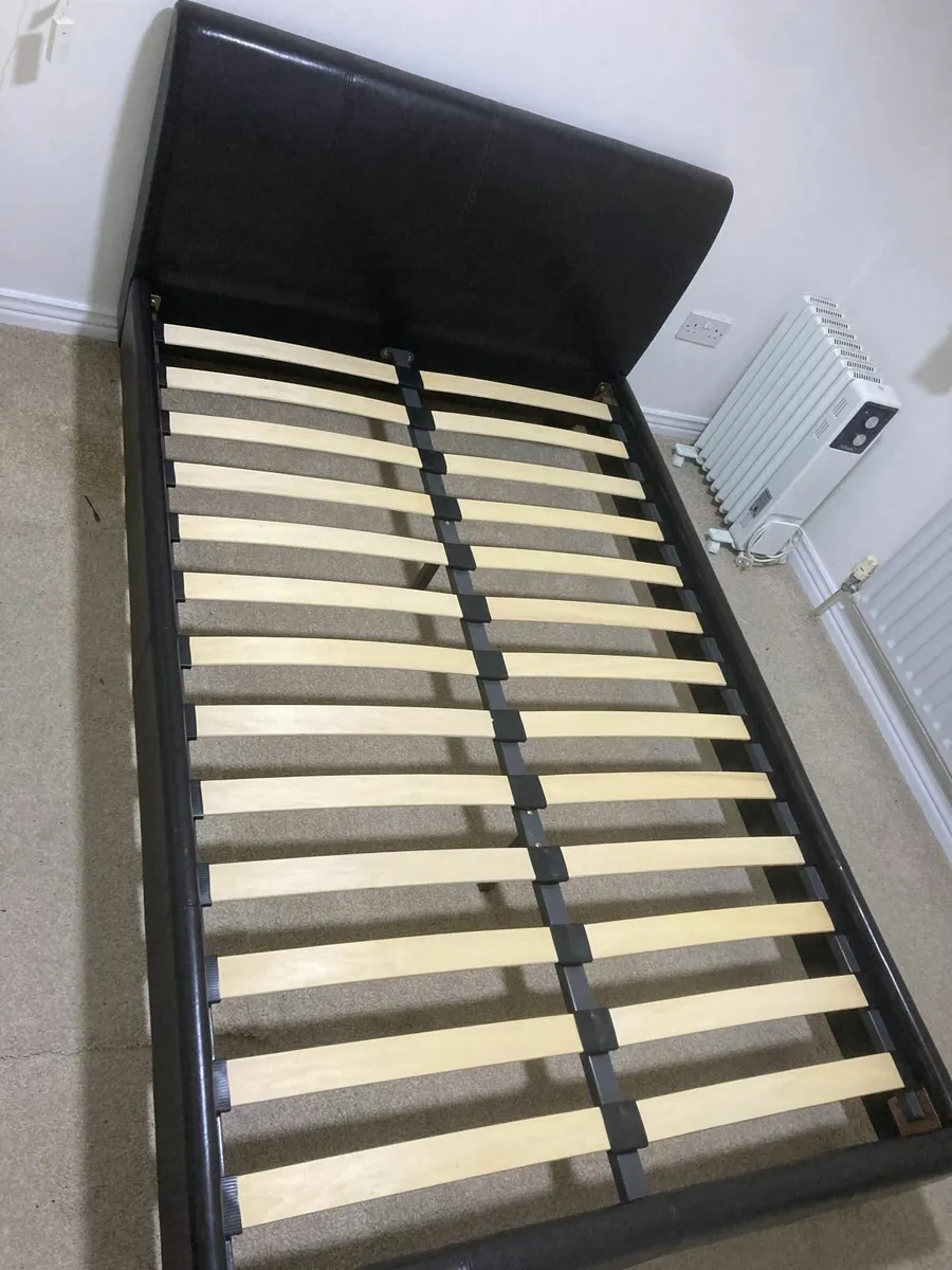 Leatherette Bed Frame - Small Double (4ft) - Image 1