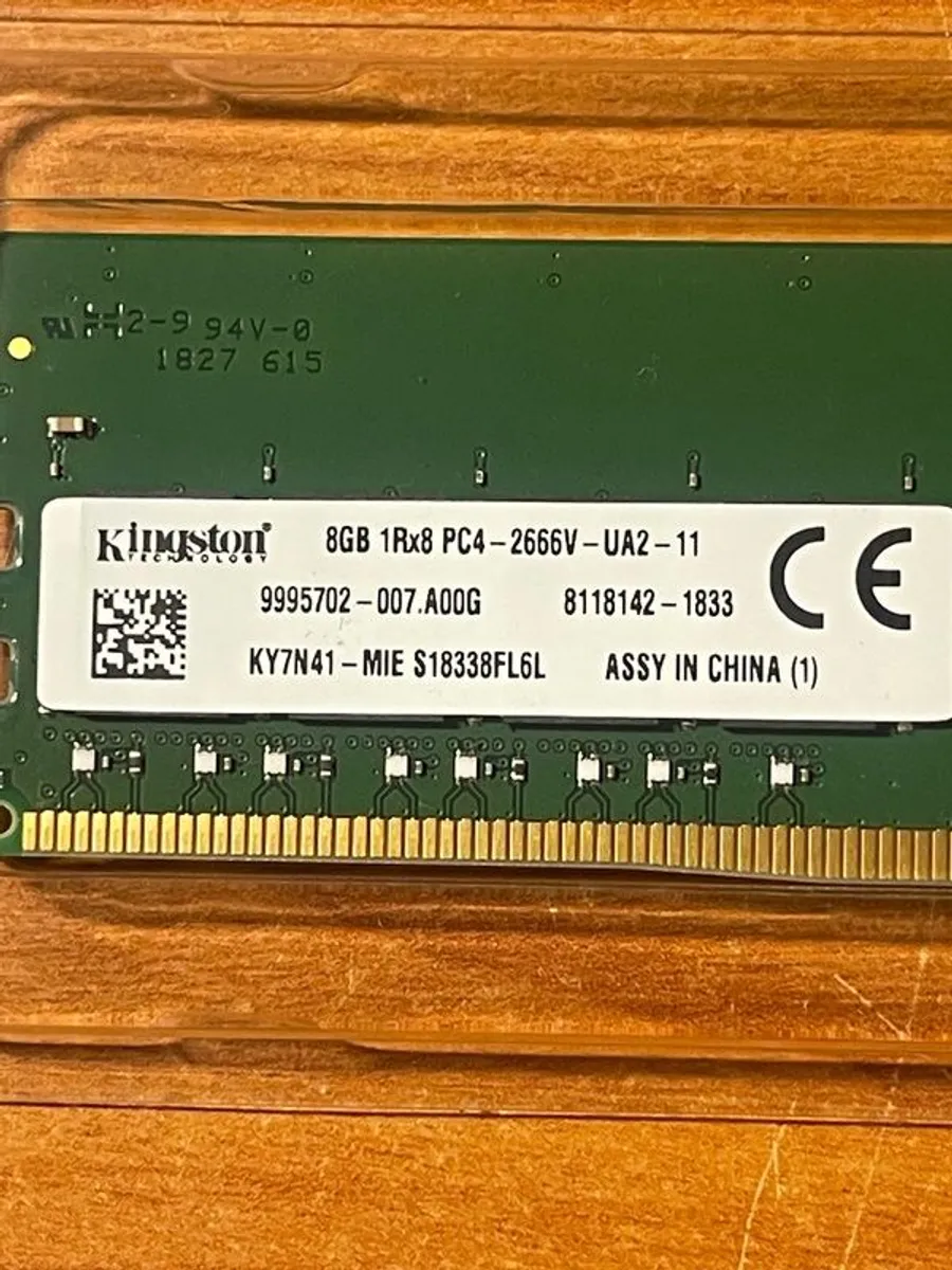 2 X Kingston 8GB Desktop RAM - Image 1
