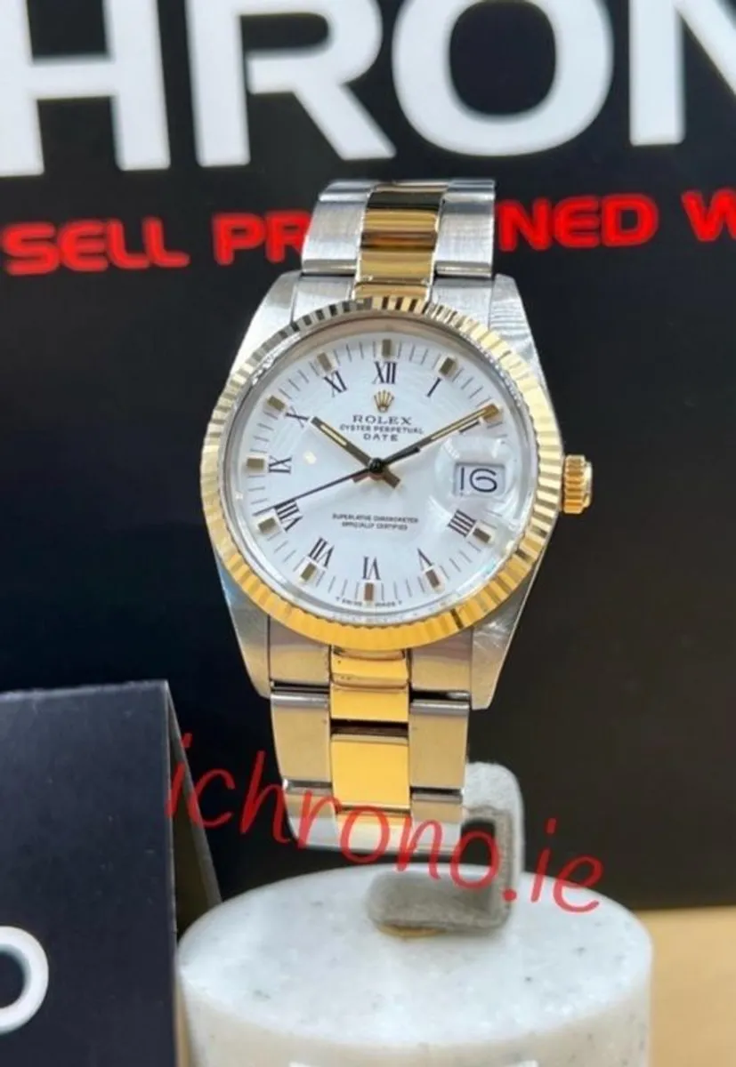 Rolex date 18k/steel full set - Image 1