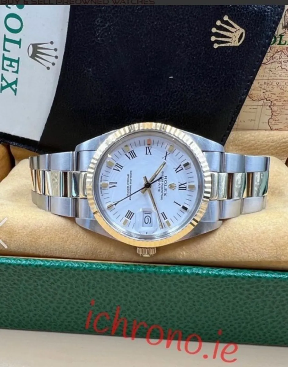 Rolex date 18k/steel full set - Image 3