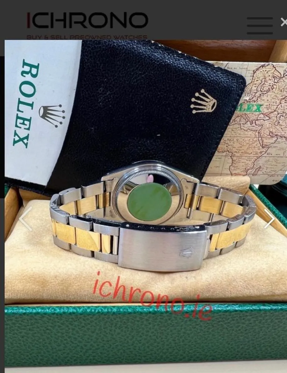Rolex date 18k/steel full set - Image 4