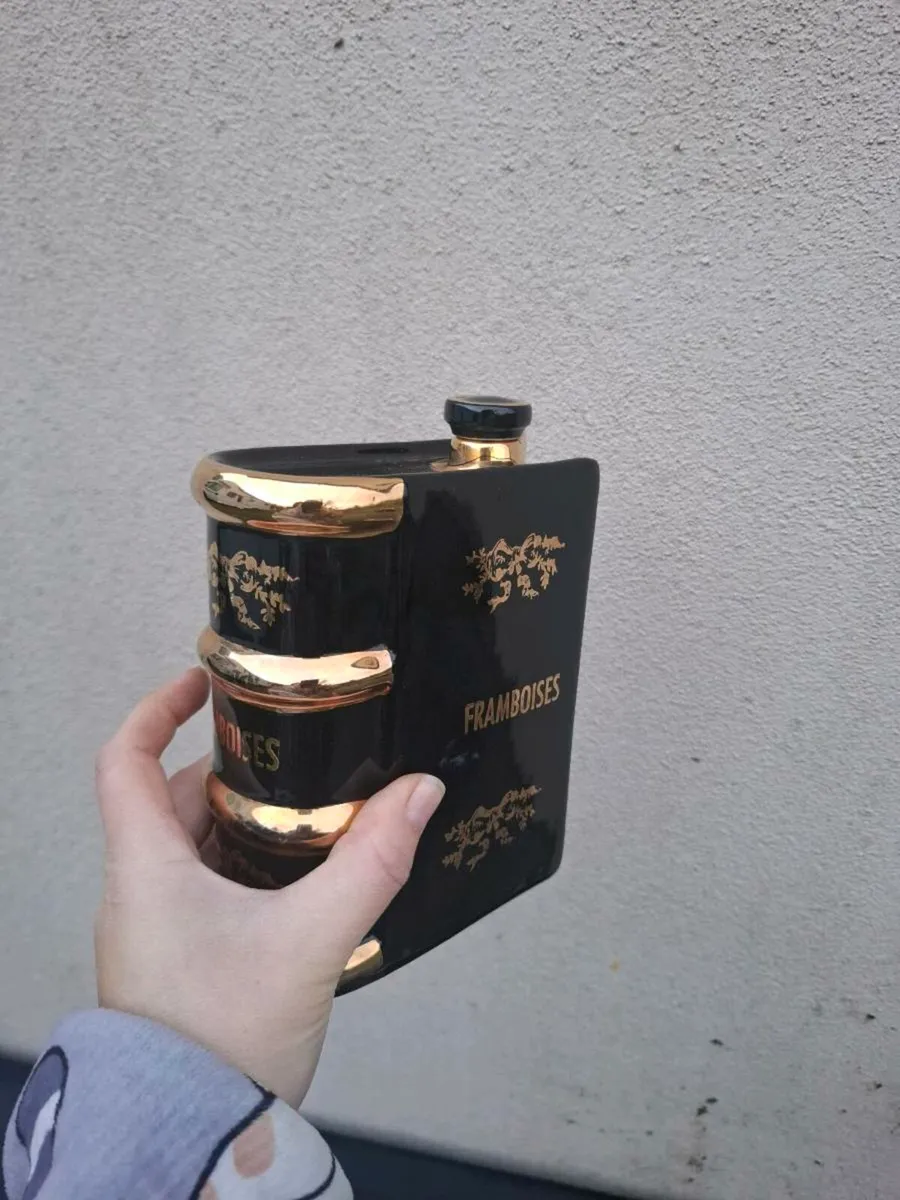 Book ceramic bottle with damage - Image 1