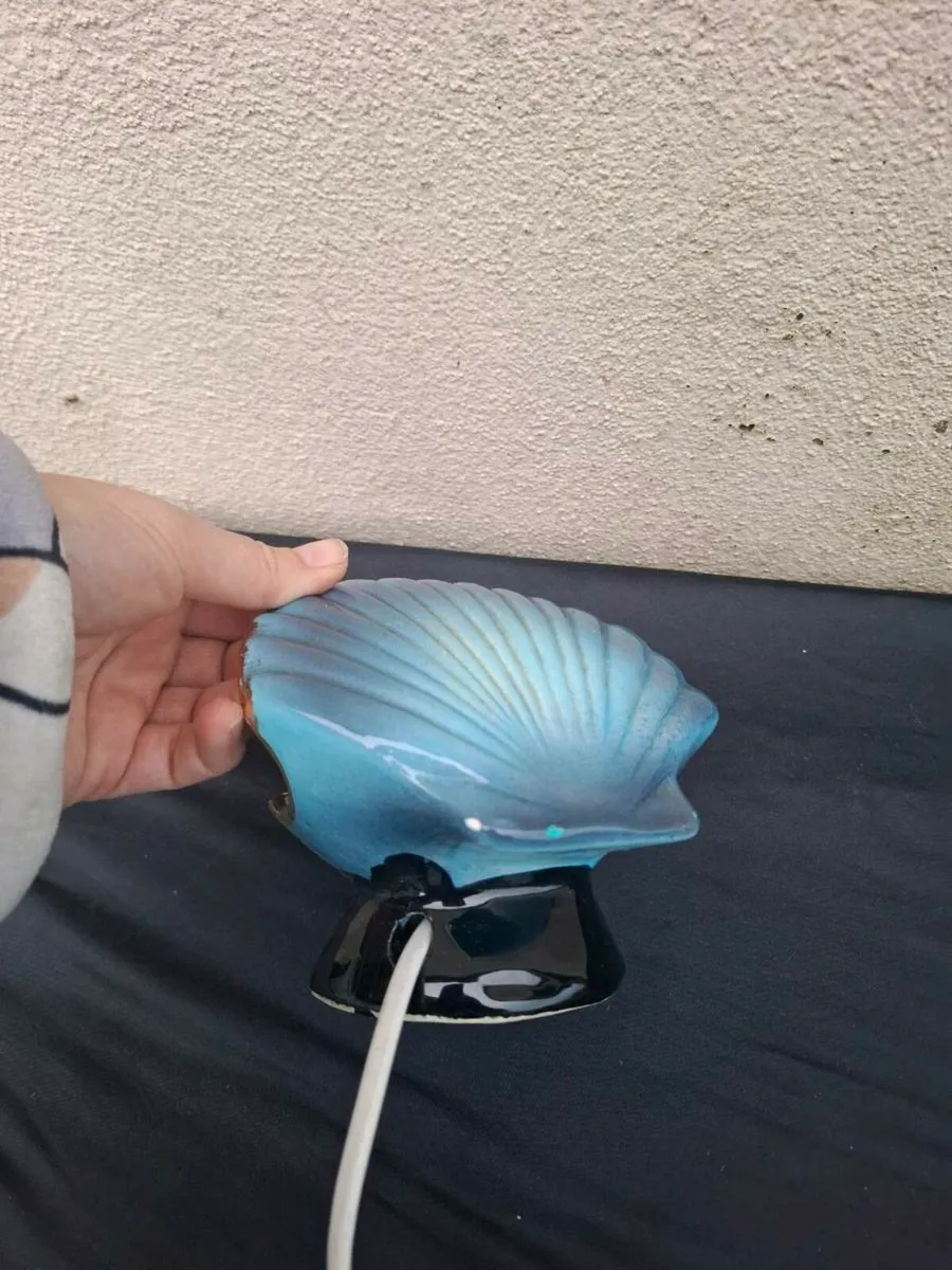 Small vintage shell vallauris lamp - Image 3