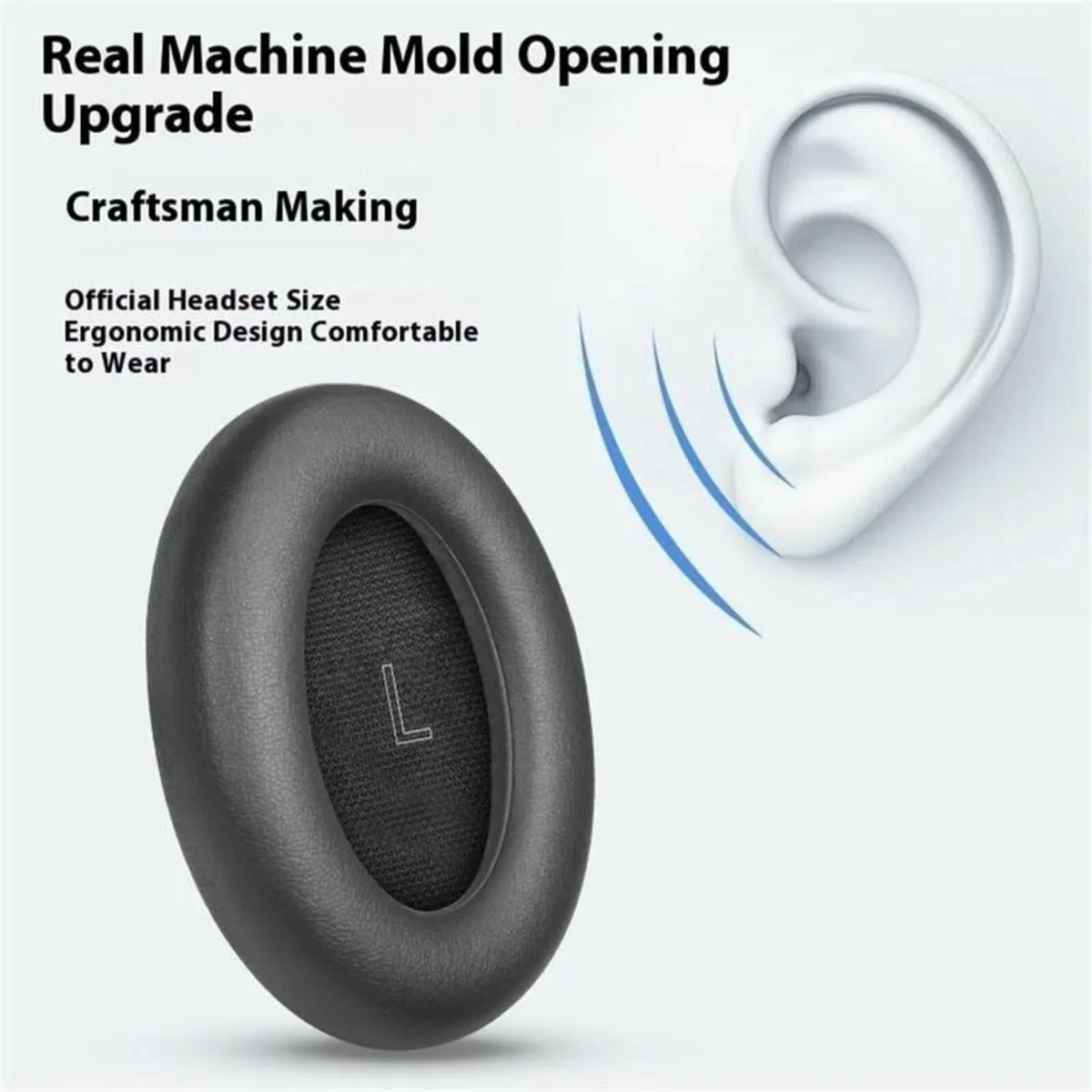 Replacement Black Earpads for Bose QuietComfort 35 - Image 3