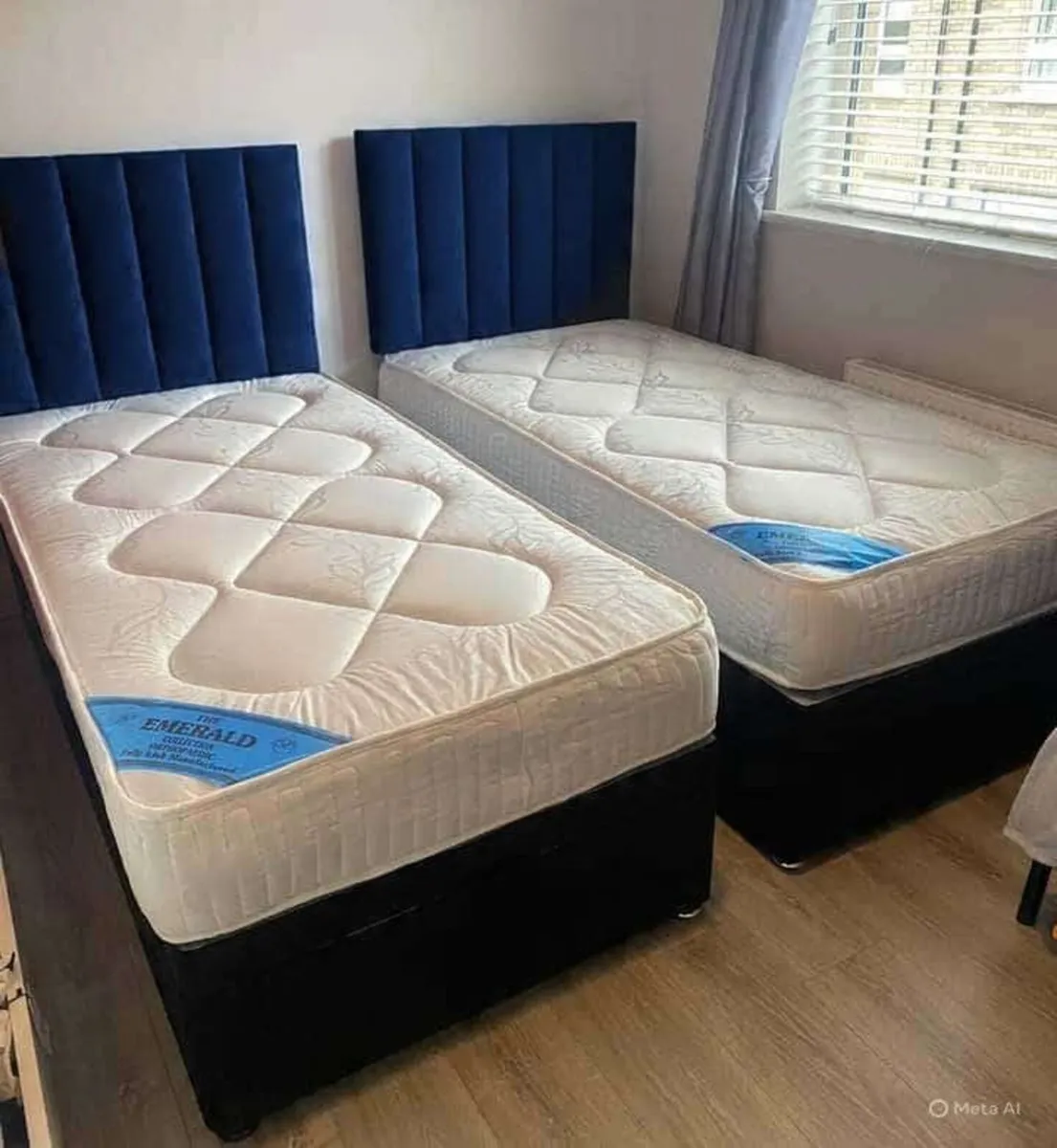 Bed with mattress