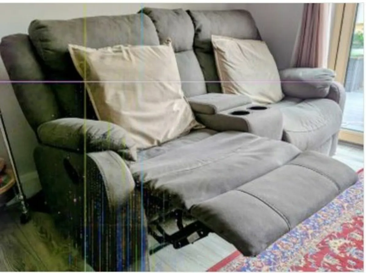 Sofa- Recliner 2 Seater with cup Holder - Image 1