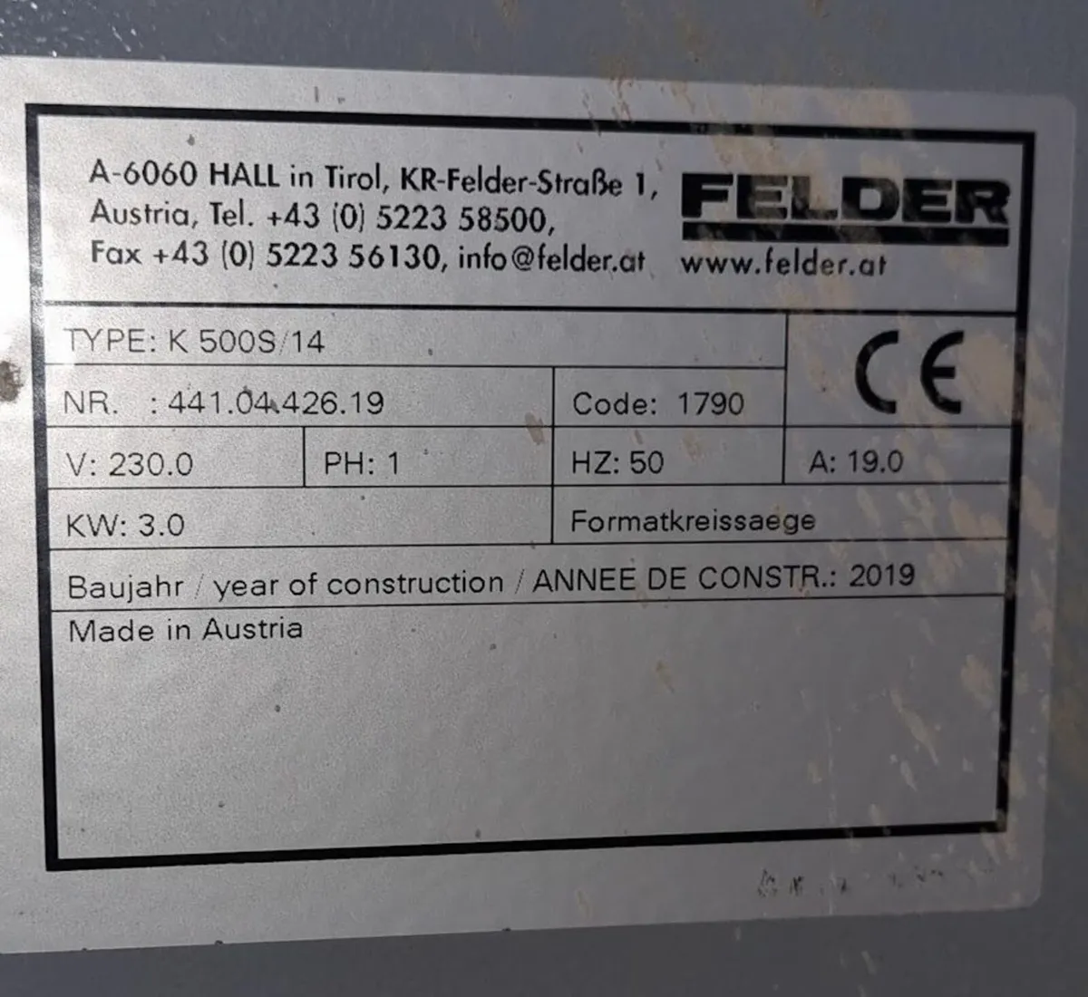 Panel saw FELDER K 500S - Image 2