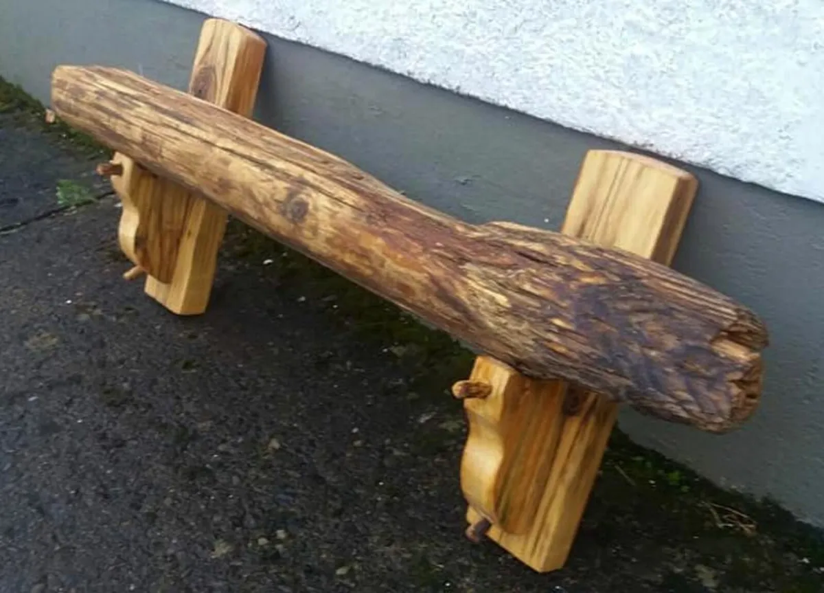 Rustic Driftwood Floating Stove Mantel / Shelf - Image 3