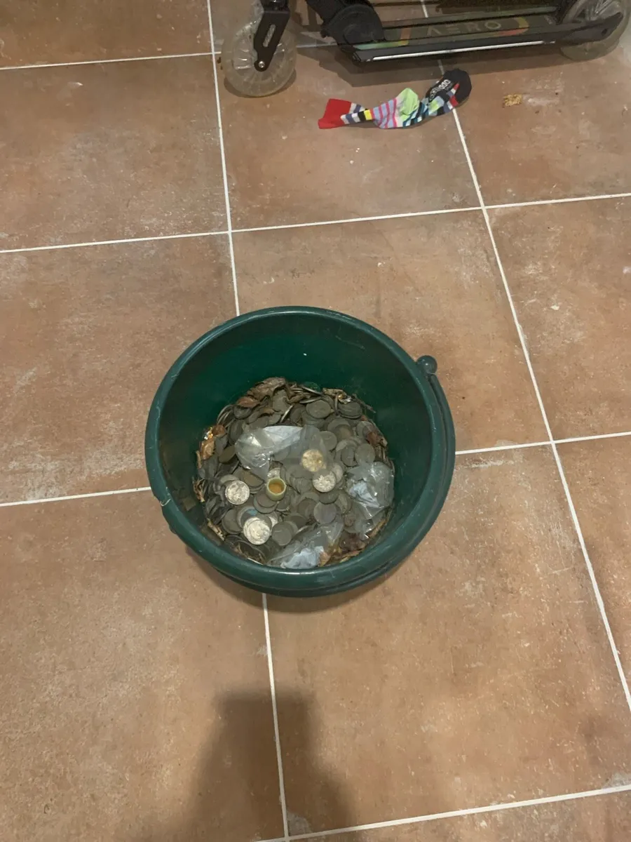 Bucket of coins