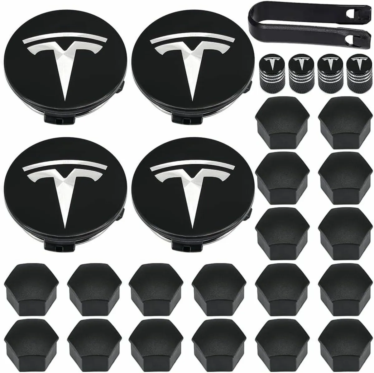 Tesla Wheel Hub Center Covers Lug Nut Caps for Tes