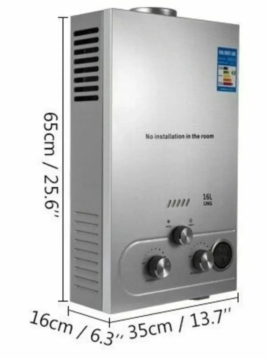 Tankless 16L LPG Gas Propane Hot Water Heater - Image 2