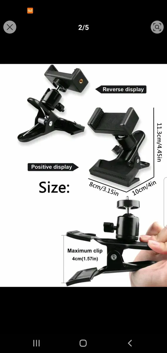 Phone Clamps. Heavy Duty. Steel / ABS - Image 3