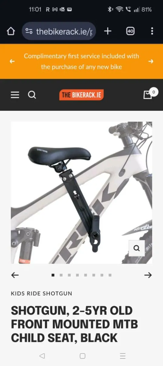 Bike child seat (Shotgun brand) - Image 4