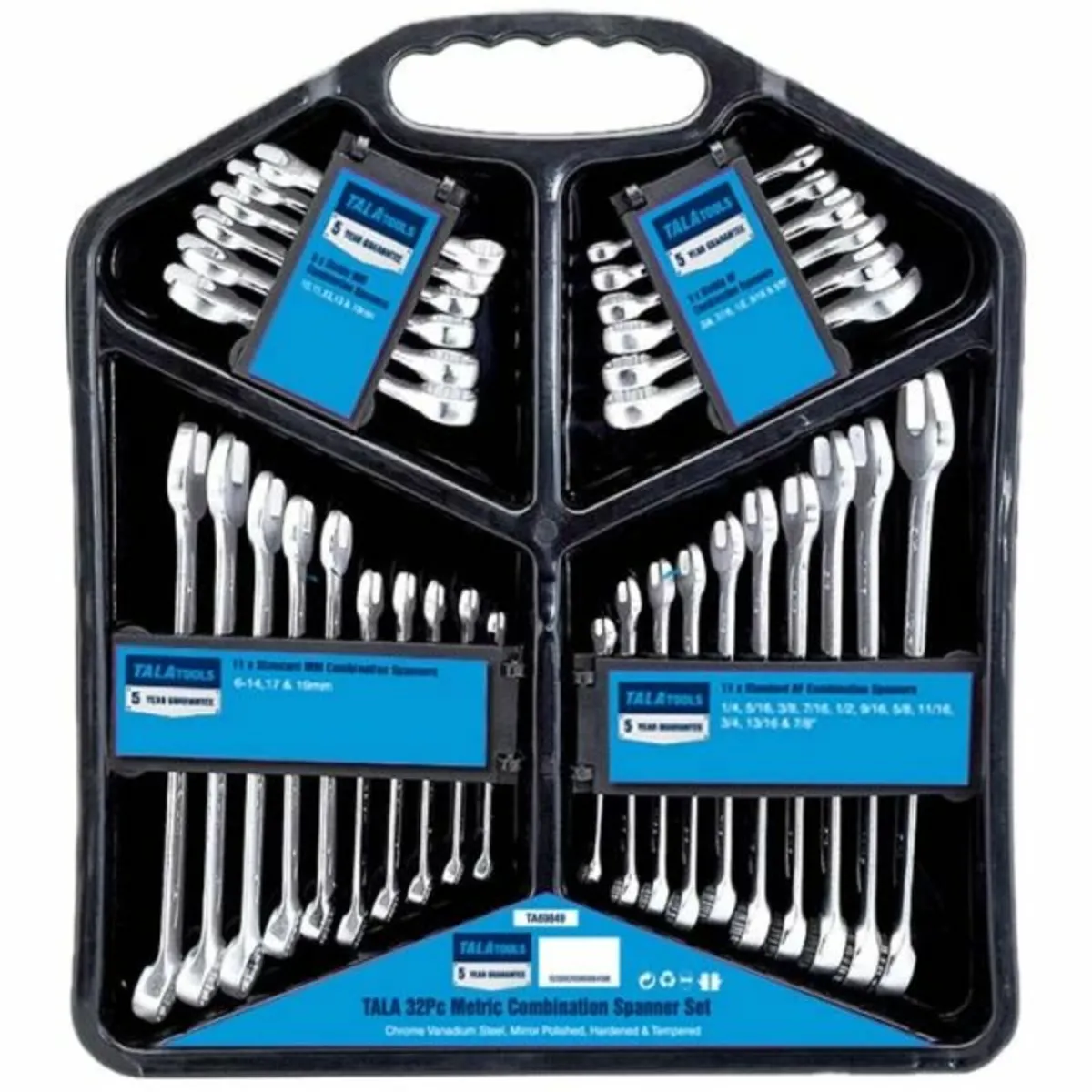 TALATools Metric/Imperial Combination Spanner Set, - Image 3