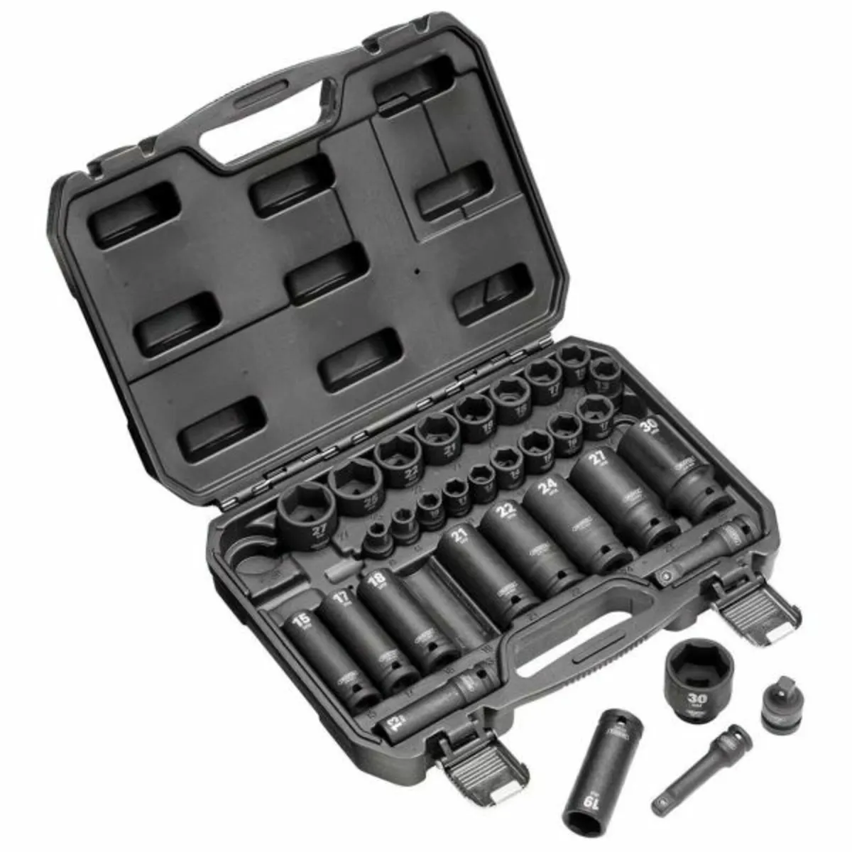 Draper Impact Socket Set, 3/8" & 1/2" Sq. Dr. (32 - Image 1