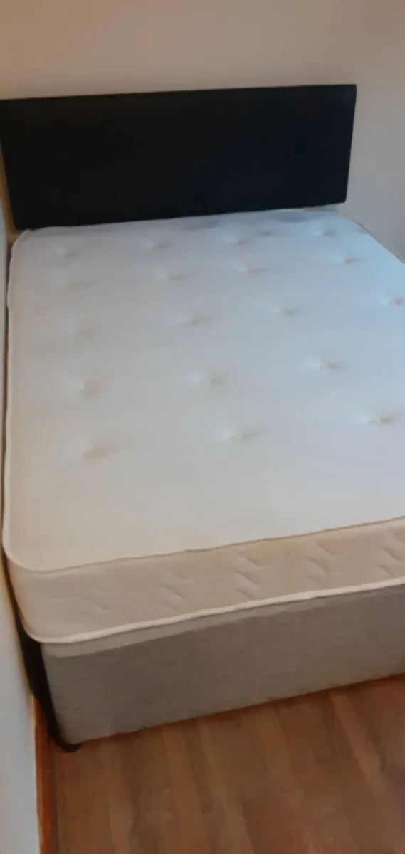 2 x double beds with headboard & mattress - Image 3
