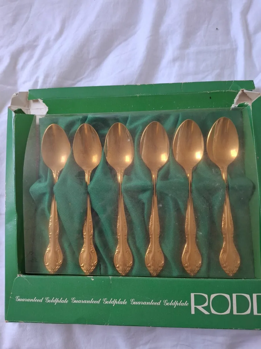 Teaspoons goldplated 6 - Image 1
